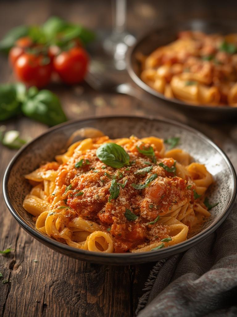 Creamy Tomato Rigatoni Pasta