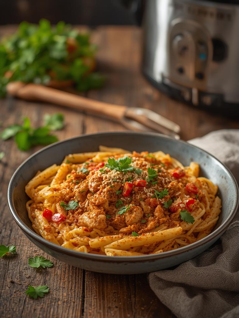 Crock Pot Cajun Chicken Pasta
