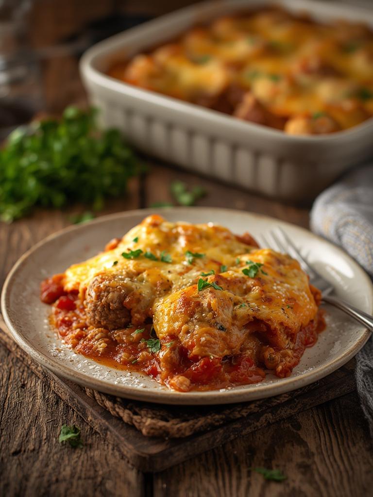 Dump and Bake Meatball Casserole