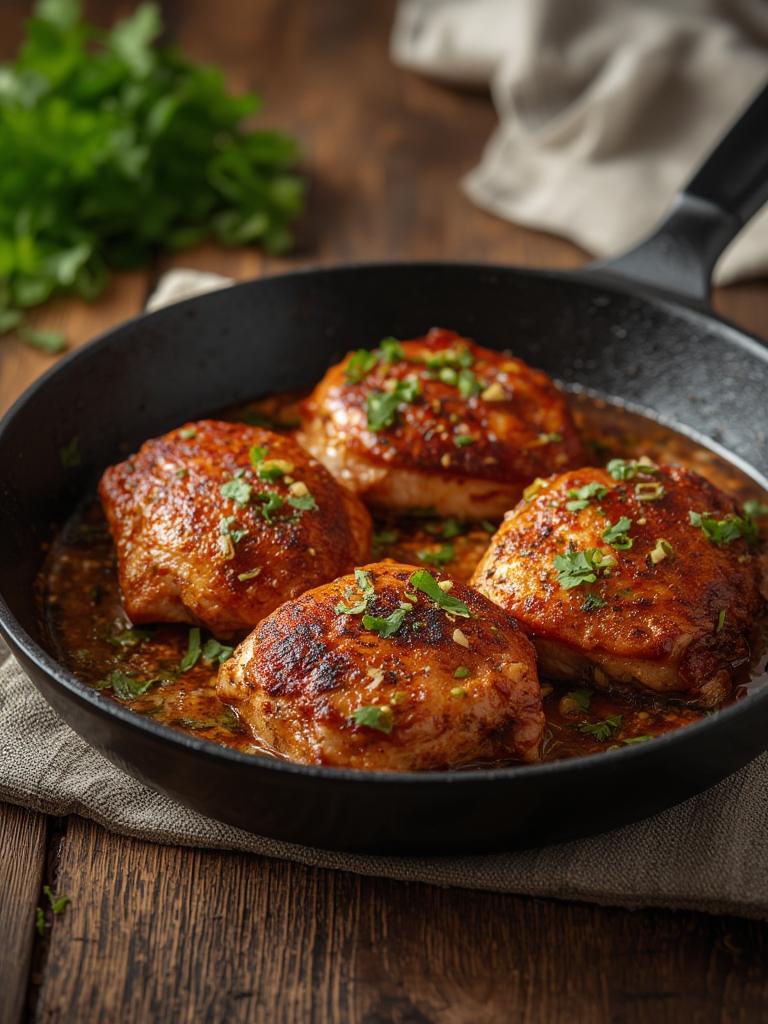 Easy Skillet Chicken Thighs