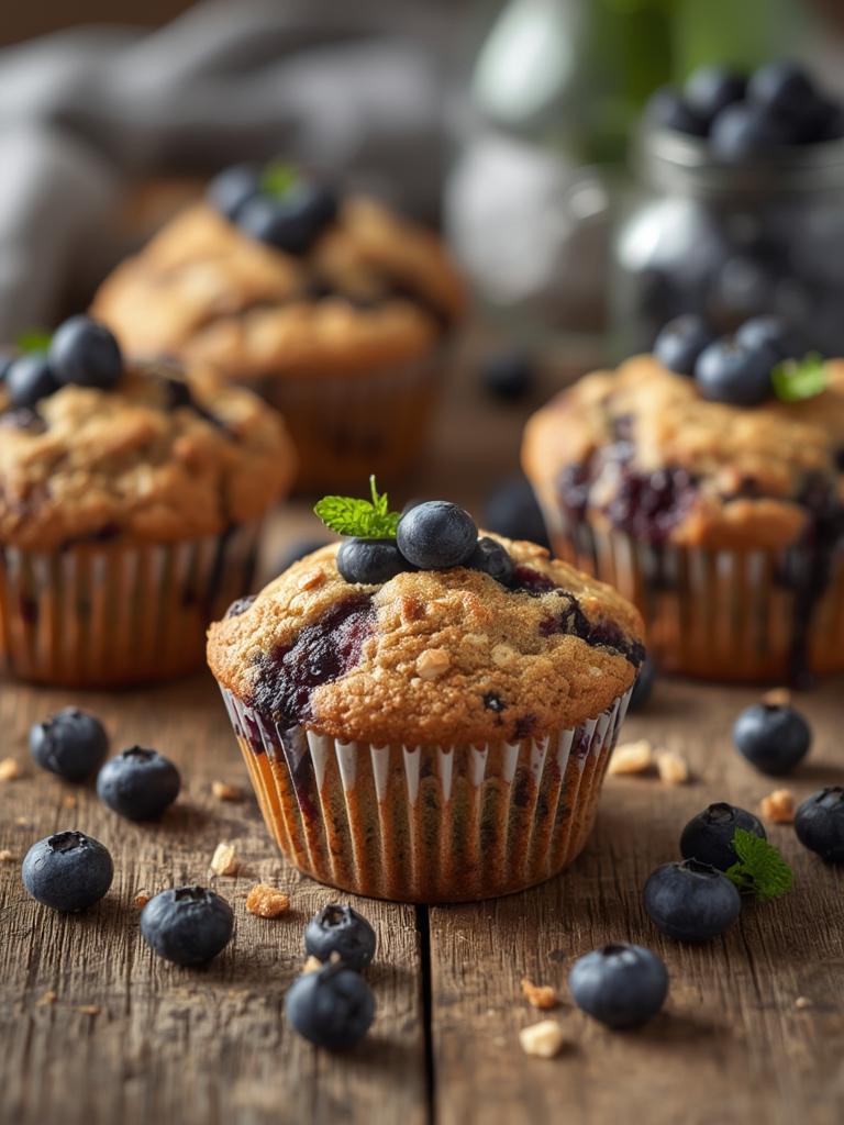 Homemade Blueberry Protein Muffins