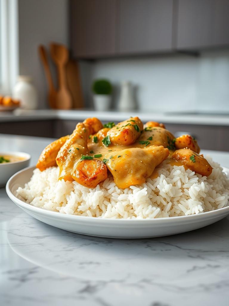 20-Minute Garlic Butter Chicken with Rice
