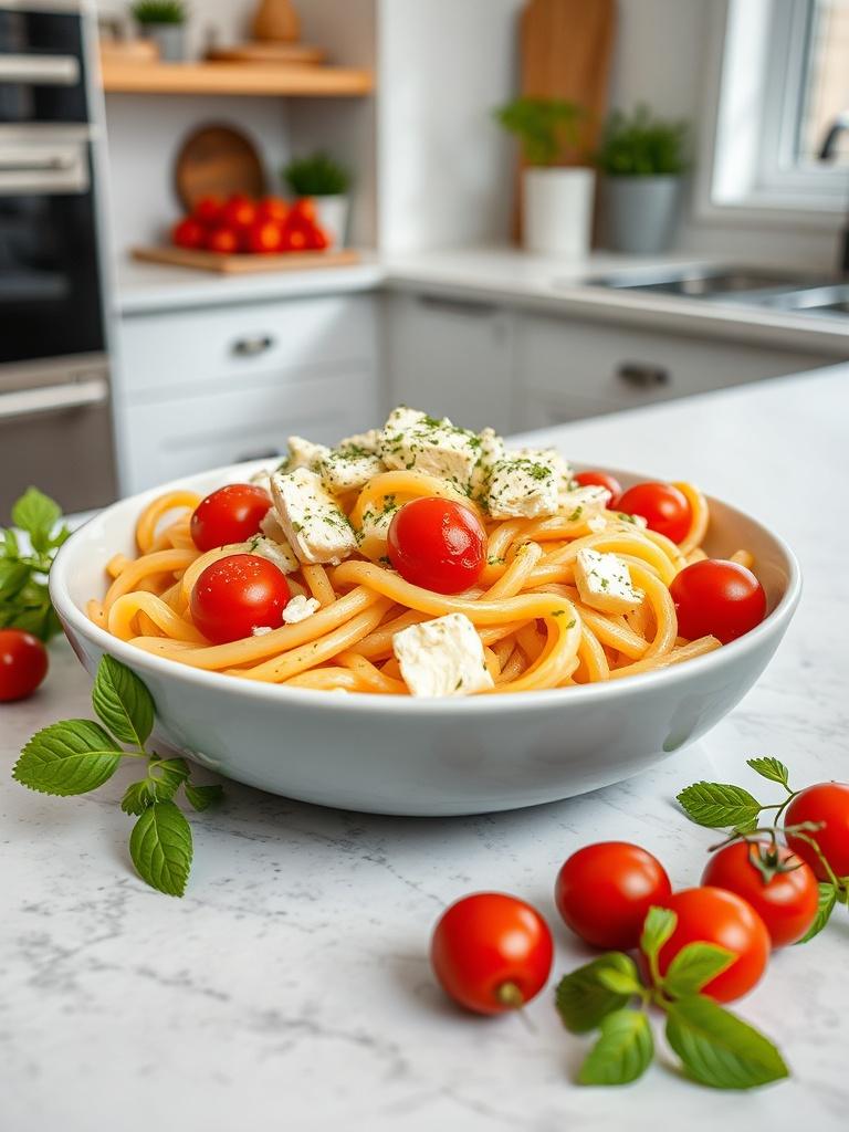 Baked Feta Pasta with Cherry Tomatoes