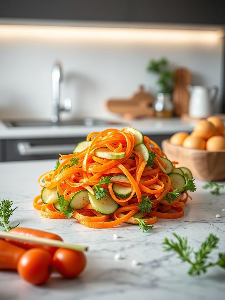 Carrot and Cucumber Ribbon Salad