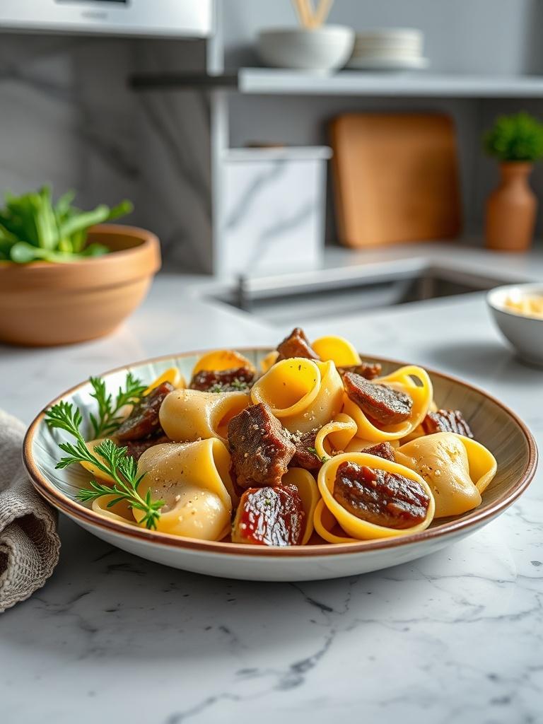 Cracked Garlic Steak Tortellini in Creamhouse Sauce Bliss
