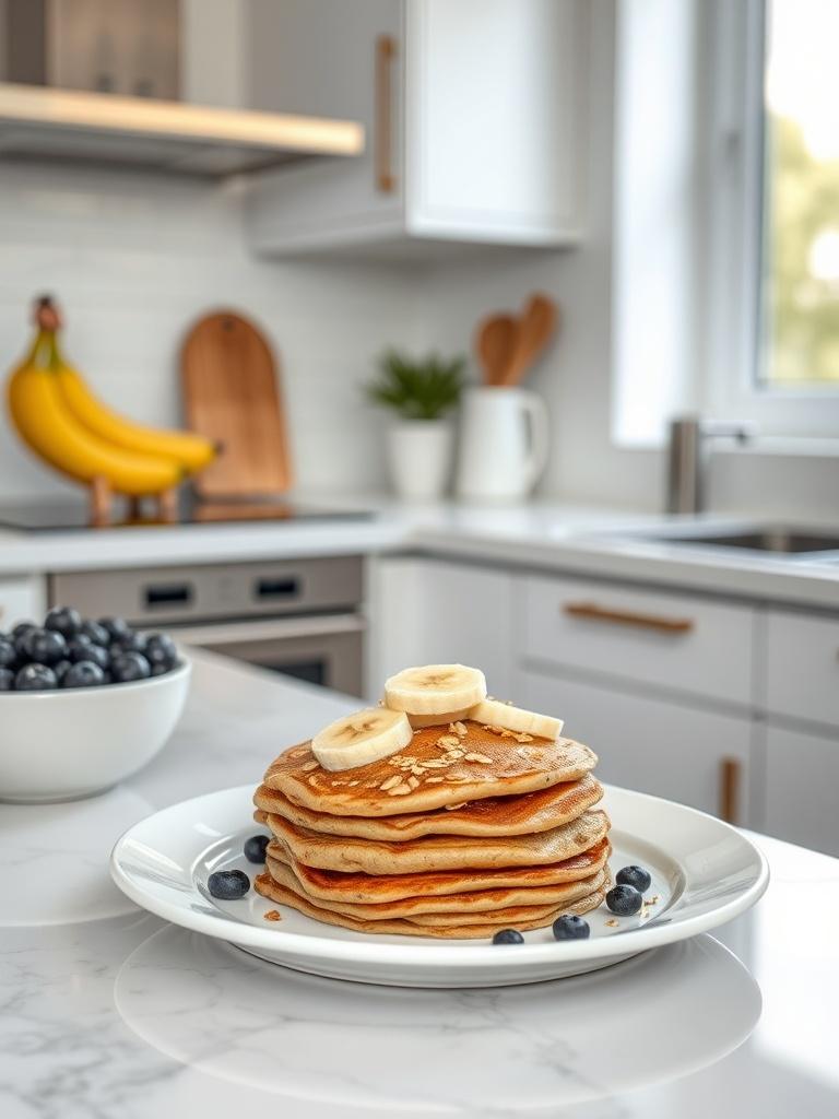Healthy Banana Oat Pancakes