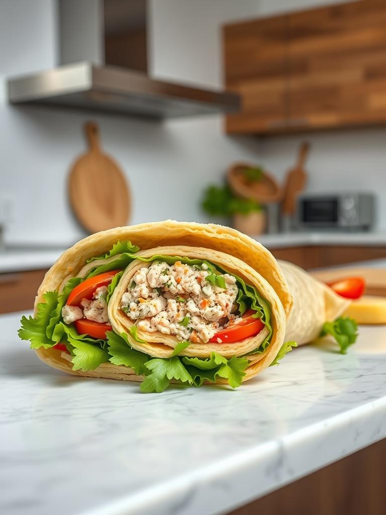 Healthy Tuna Melt Wrap