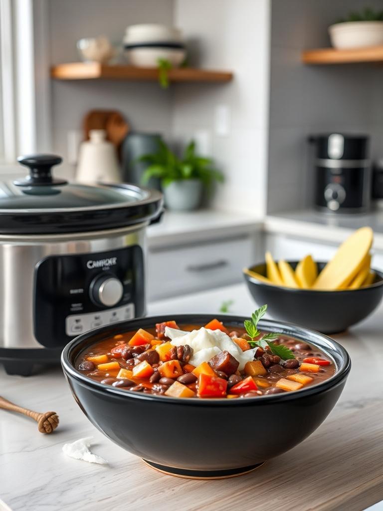 Slow Cooker Black Bean Soup